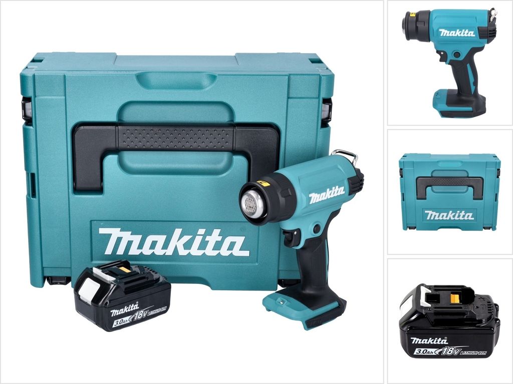 Makita DHG 180 F1J Akku Heißluftgebläse 18 V 550 °C + 1x Produktbild 