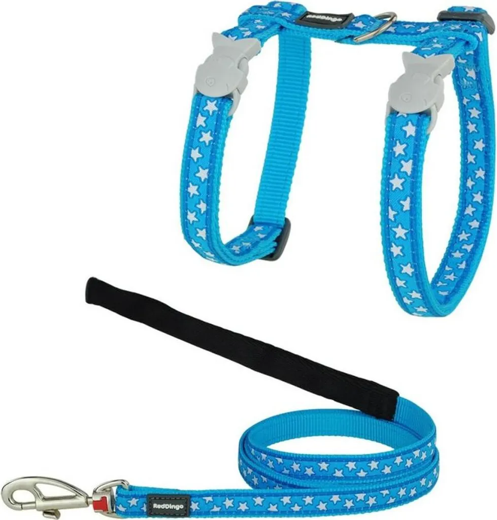 Pettorina Gatto Rossa Red Dingo Style | Stelle Bianco-Turchese