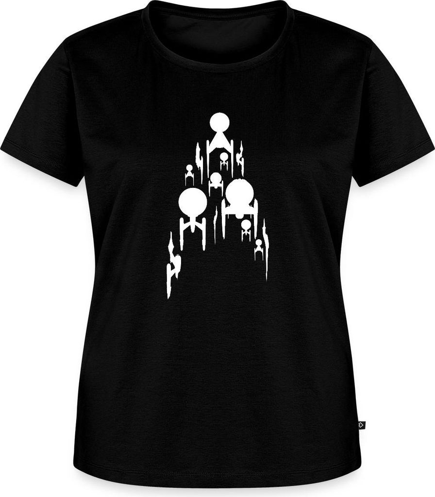 Spreadshirt Star Trek Discovery Raumschiff Frauen Premium T-Shirt, 5XL, Schwarz