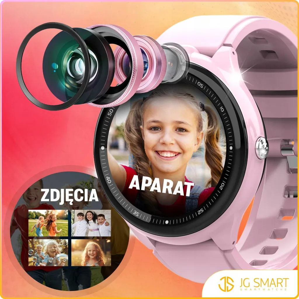 Montre connectée enfant 4G avec traceur GPS et appels vidéo Rose X1
