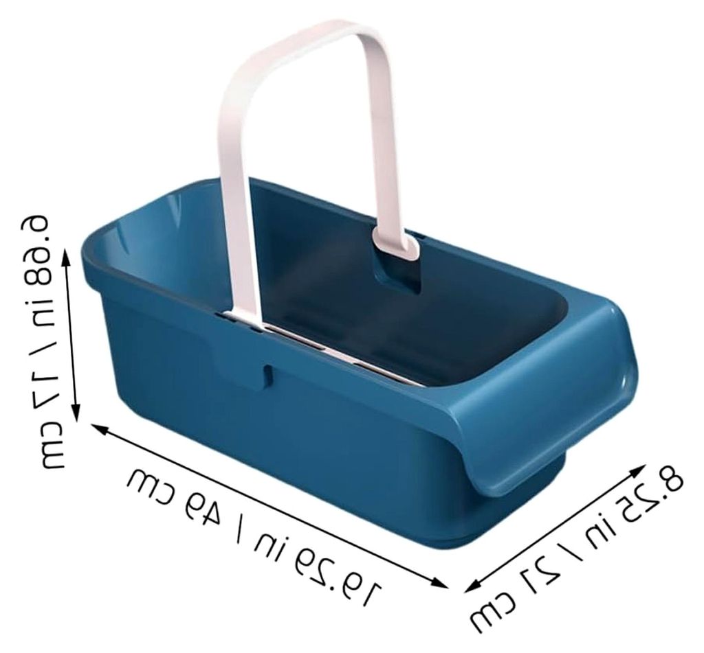 Rechteckiger Moppeimer aus dickem Kunststoff für die Haushaltsreinigung mit Tragegriff