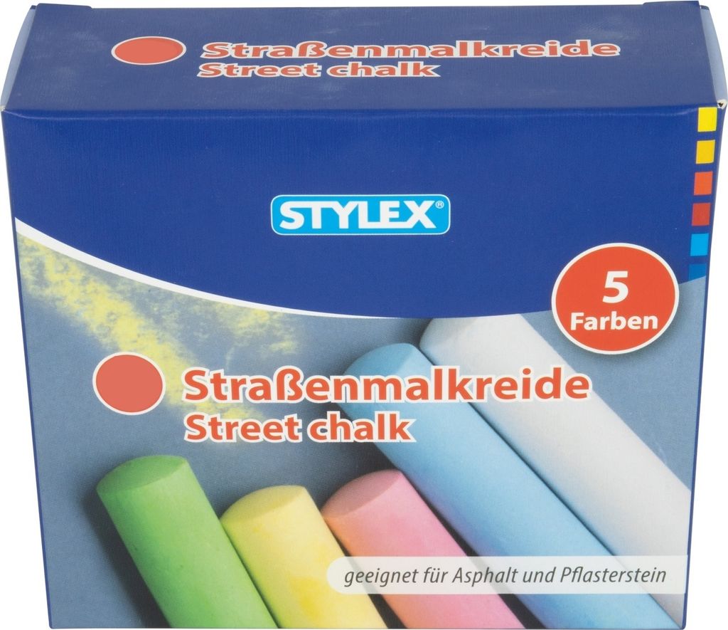 30 Stangen Strassenkreide / Malkreide / 5 Farben Produktbild 