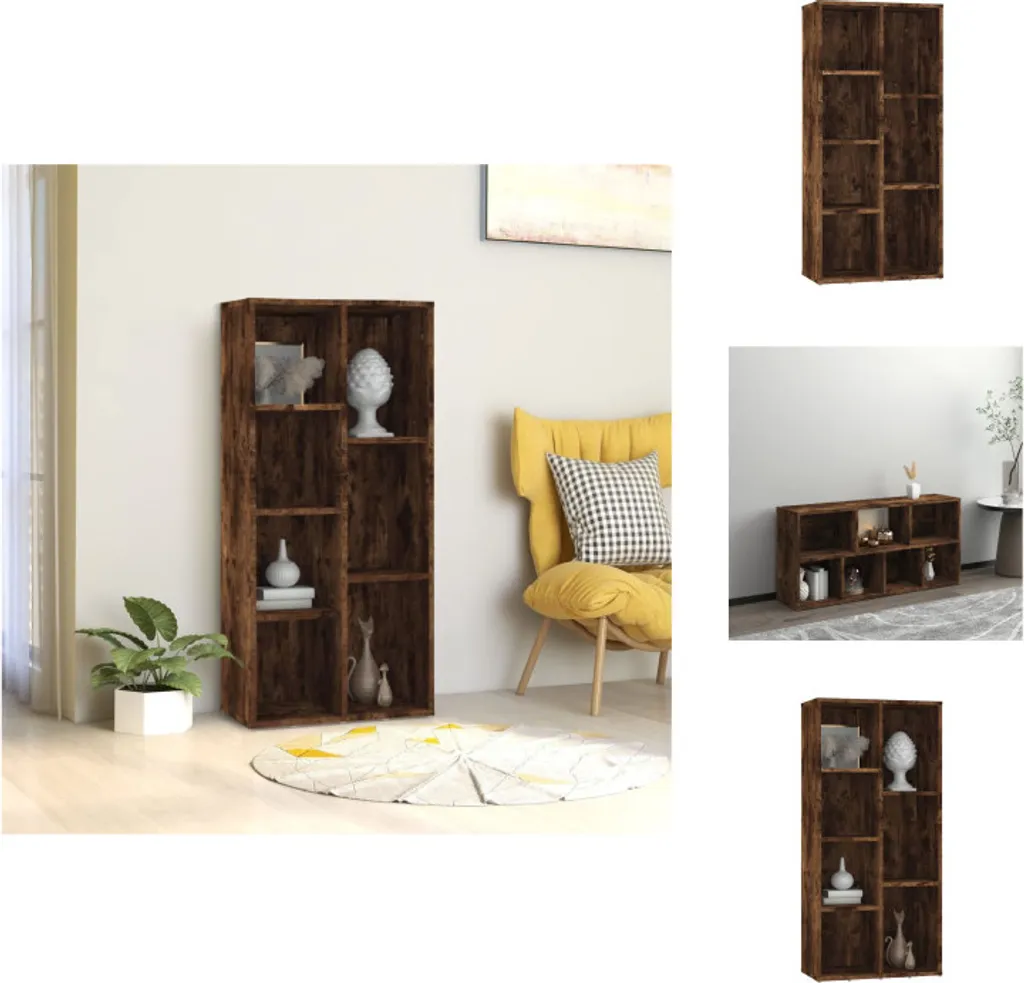 vidaXL Bibliothèque Chêne Fumé 50x25x106 cm - Étagère de Rangement Chic