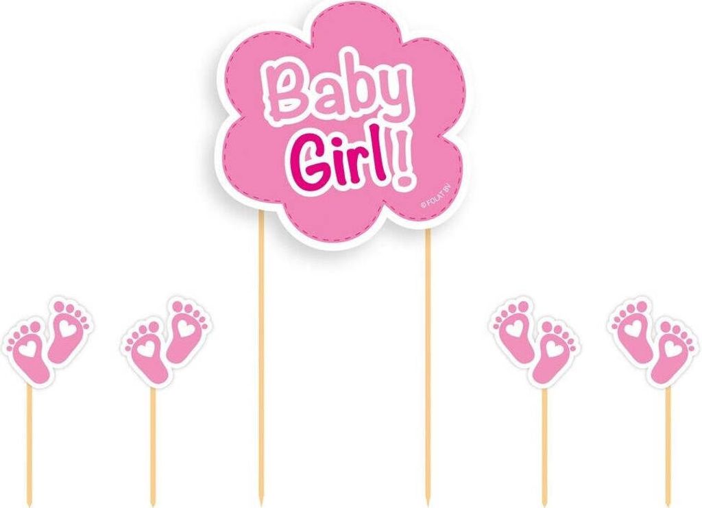 Rosa Muffinstecker Baby Girl Produktbild 