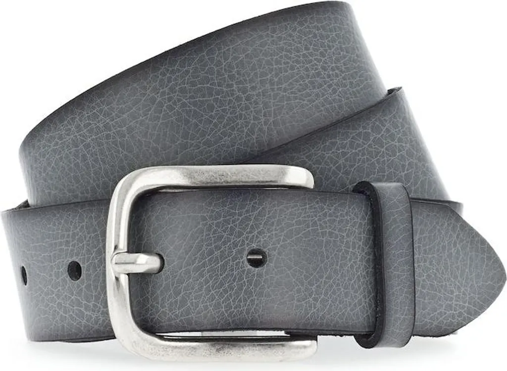 Vanzetti Classics 35mm Cintura Pelle Steel Gray W90 | Qualità Vera