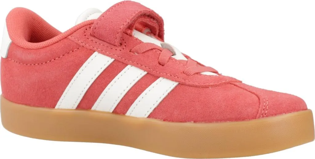 Adidas VL Court 3.0 El C Orange : Basket Enfant avec Fermeture Éclair