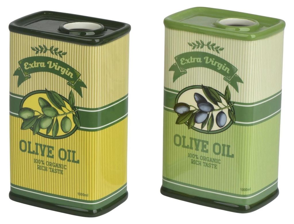 Keramik Vase im Olivenöl-Design für mediterrane Küchendeko