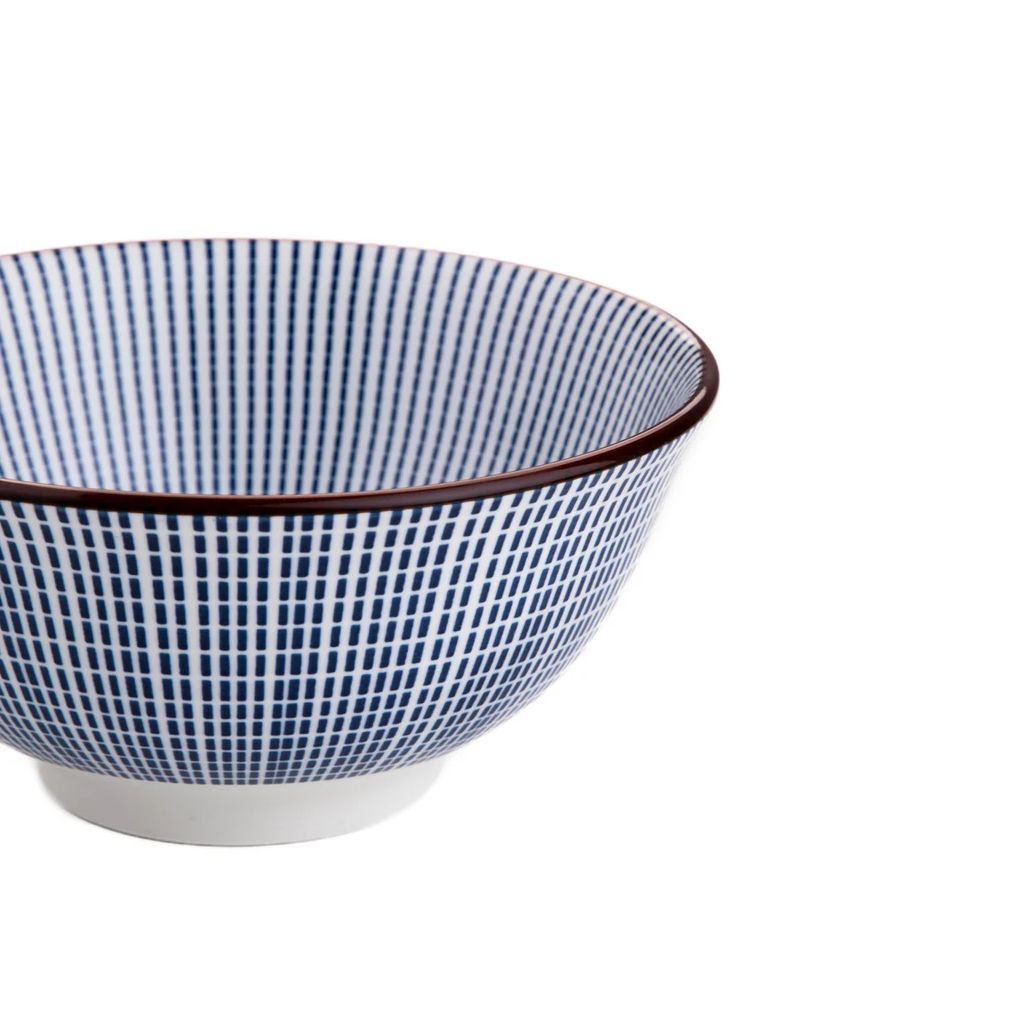 Miska kamionkowa granatowa z brązową obwódką 16 cm 550 ml Zdjęcie produktu 3