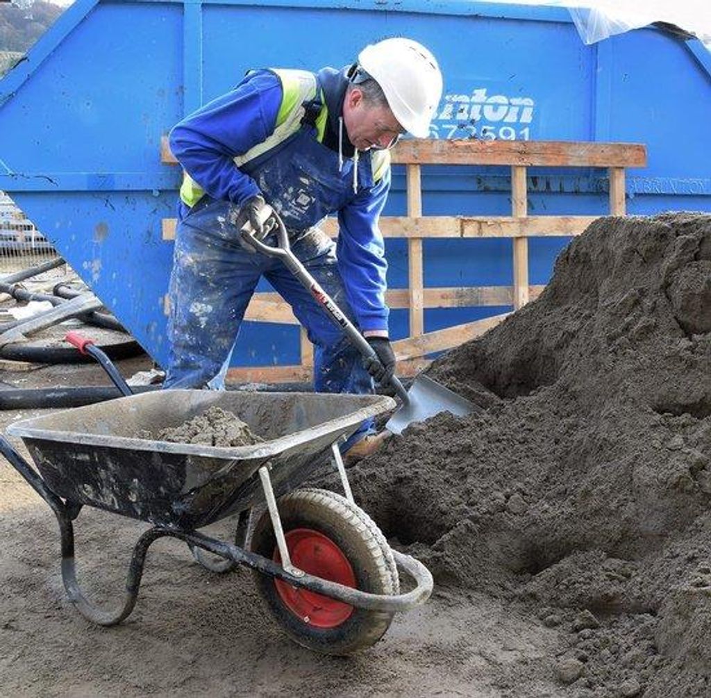 2000AC Tapermondstahl Schop mit blauem MYD-Griff für Gartenarbeit