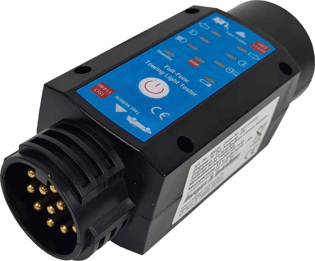 Berger & Schröter | LED Trailer Tester, Auto & Anhänger LED-Prüfgerät für wichtige Beleuchtungsfunktionen 3,6 V Akku (850mAh) aufladbar per USB-C