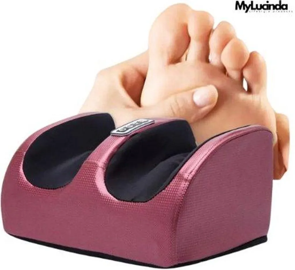 Masseur de pieds chauffant électrique coloris rose, détente bien-être