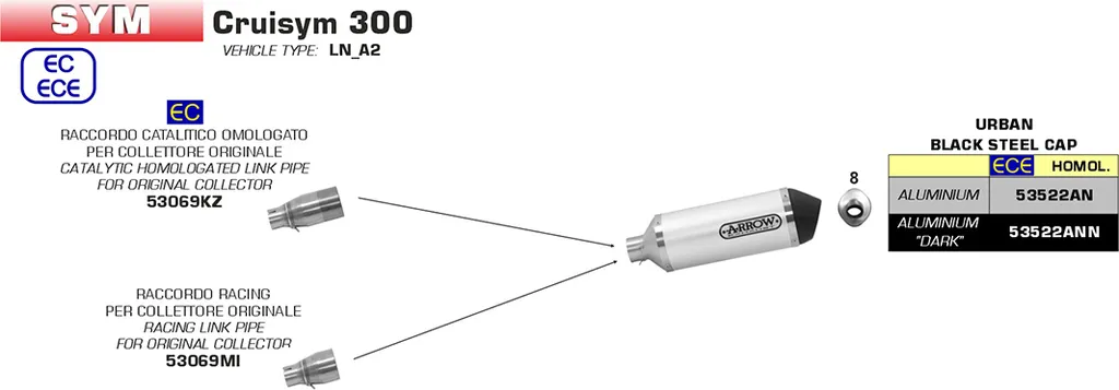 Supprimer la Restriction Échappement SYM CruiSym 300 Connecteur ARROW