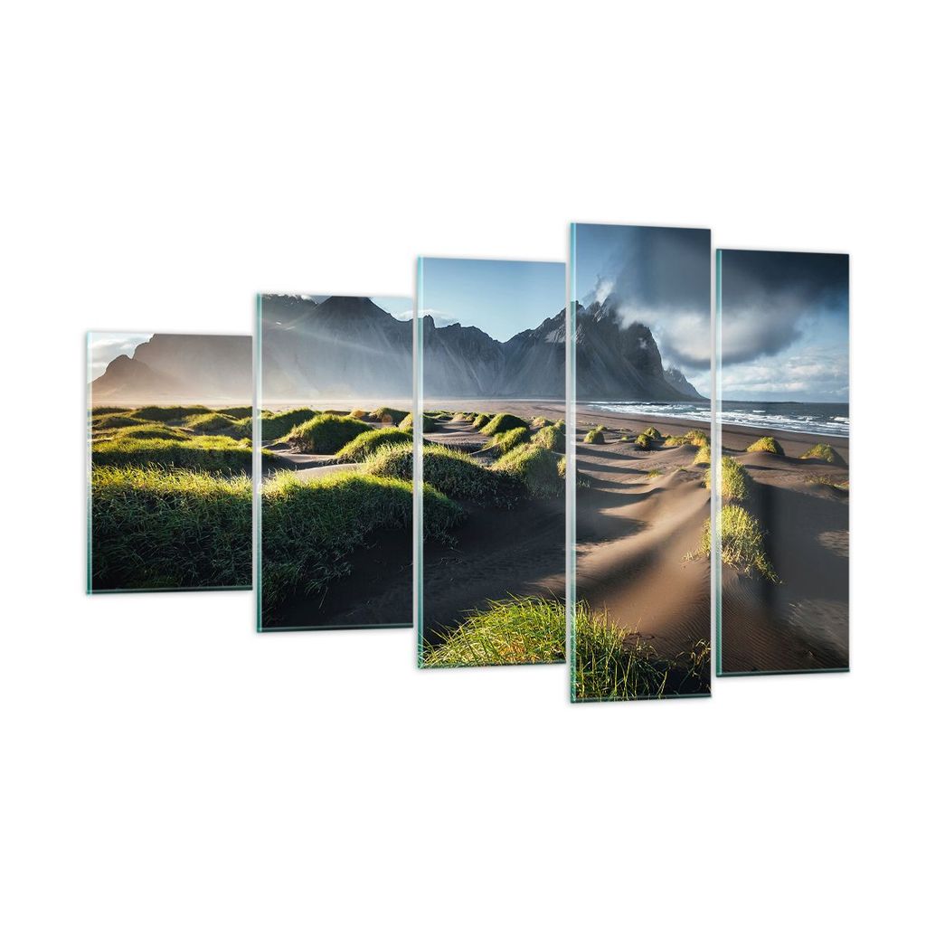 Bilder auf glas - Vulkan Natur - 100x60cm - Glasbilder - Wandbilder - Bilder - Kunstdruck - zum Aufhängen bereit - Wanddekoration aus Glas - Glas ...