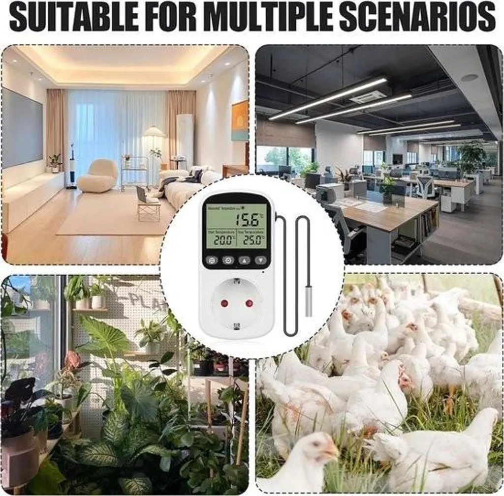 Régulateur de température programmable 230V pour chauffage et froid - 2
