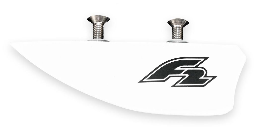 F2 Kiteboard Finne GFK Finne einzeln 3,5cm Weiss
