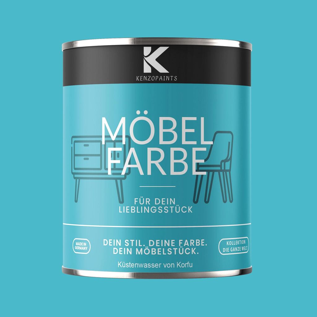 Kenzopaints 750ml Möbelfarbe Möbellack - Küstenwasser von Korfu