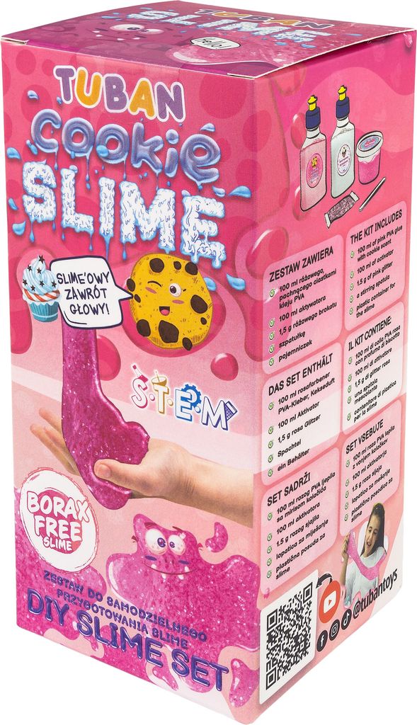 Kit Slime Rosa Aroma Biscotto Fai-da-te TU3137 Immagine del prodotto 