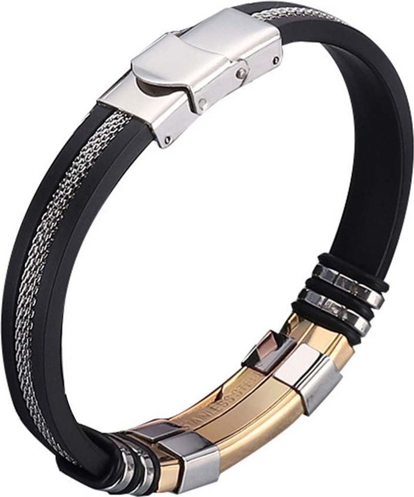 Einzigartige Männer Titan Stahl Hand Kette handgemachte Armband Armreif Club Schmuck Geschenk-Golden
