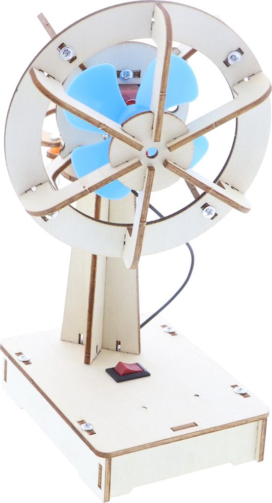 DIY Mini Schreibtisch-Ventilator (Holzblockbau)
