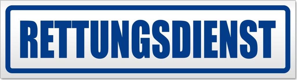 Rettungsdienst Magnetschild Schild magnetisch