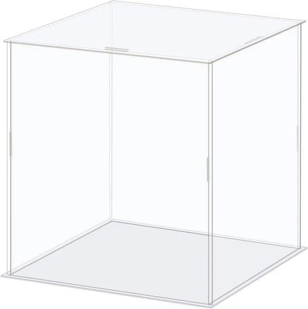 Vitrine en acrylique transparent 16x16x16 cm pour objets de collection