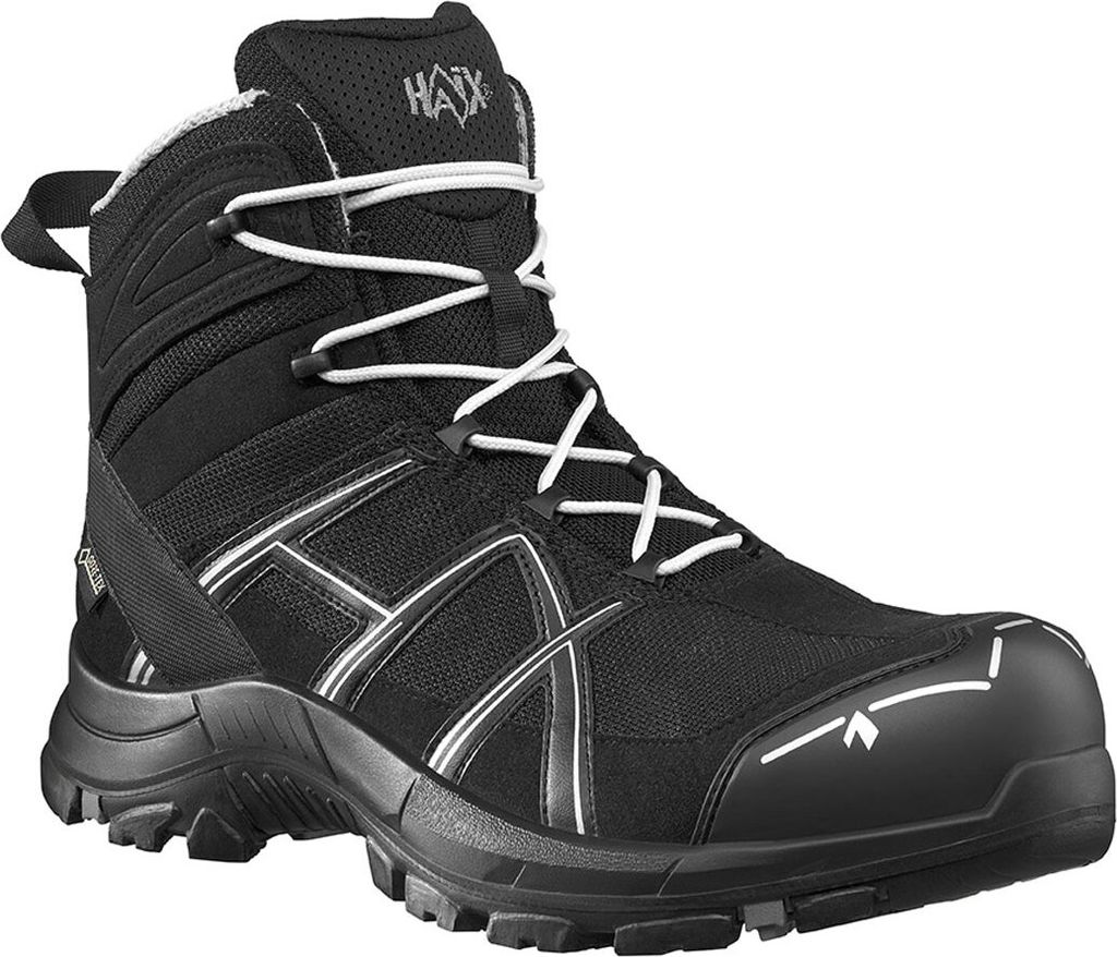 HAIX Sicherheitsstiefel Black Eagle Safety 40.1 Mid S3 ESD SRC DGUV Gr. 51 schwarz/silber