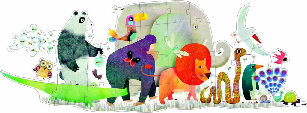 Puzzle géant Parade des animaux Djeco : fini l'ennui des petits !