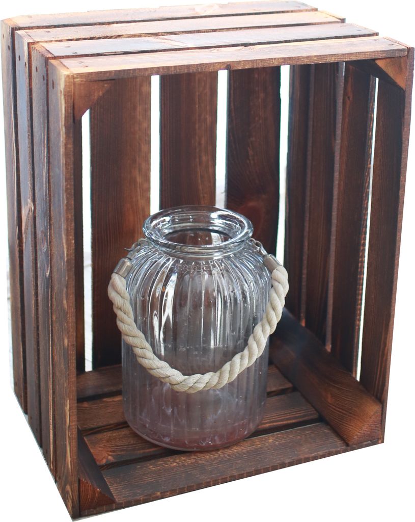 Holzkisten 3er Set Vintage Geflammt 50 x 40 x 30cm Produktbild 9