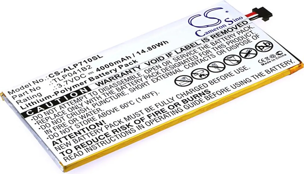 Batterie pour Alcatel OneTouch EVO 7 HD et E710 de rechange TLP041B2