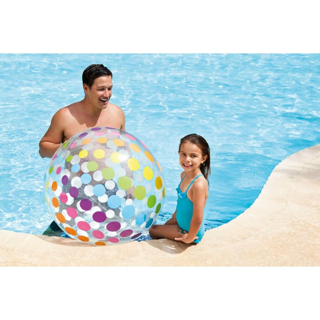 INTEX Jumbo Wasserball Strandball Luftball Aufblasbarer Ball Badespaß 80 cm 
