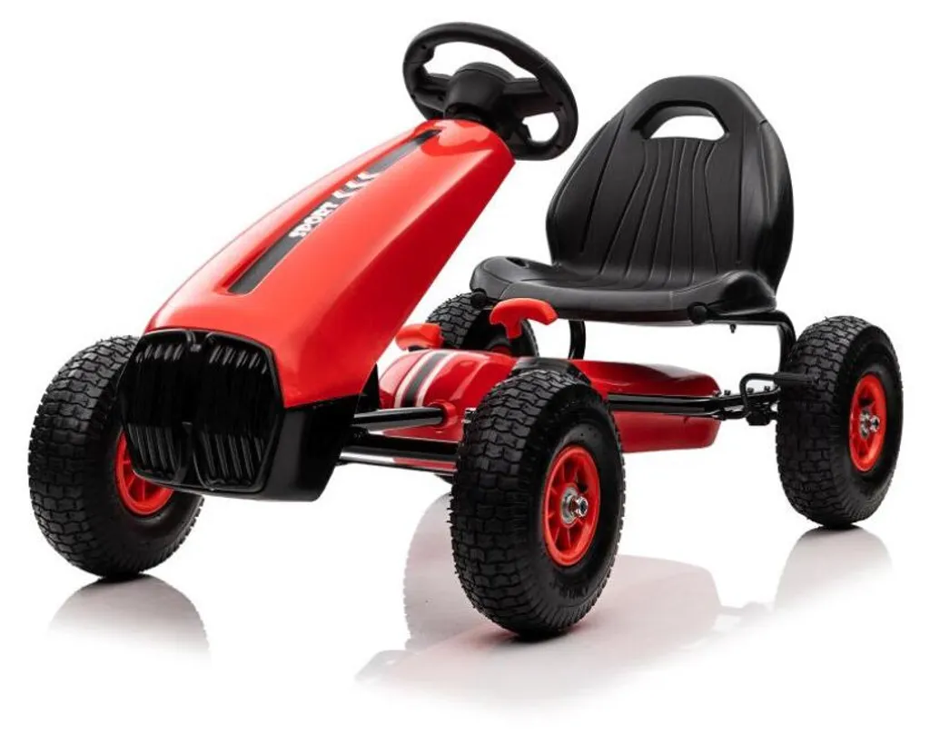 Jouet de Plein Air : Kart à Pédales G208 Rouge pour Jardin et Parc