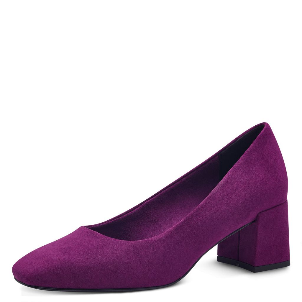 MARCO TOZZI Damen Pumps Blockabsatz samtige Haptik Karreé Produktbild 4