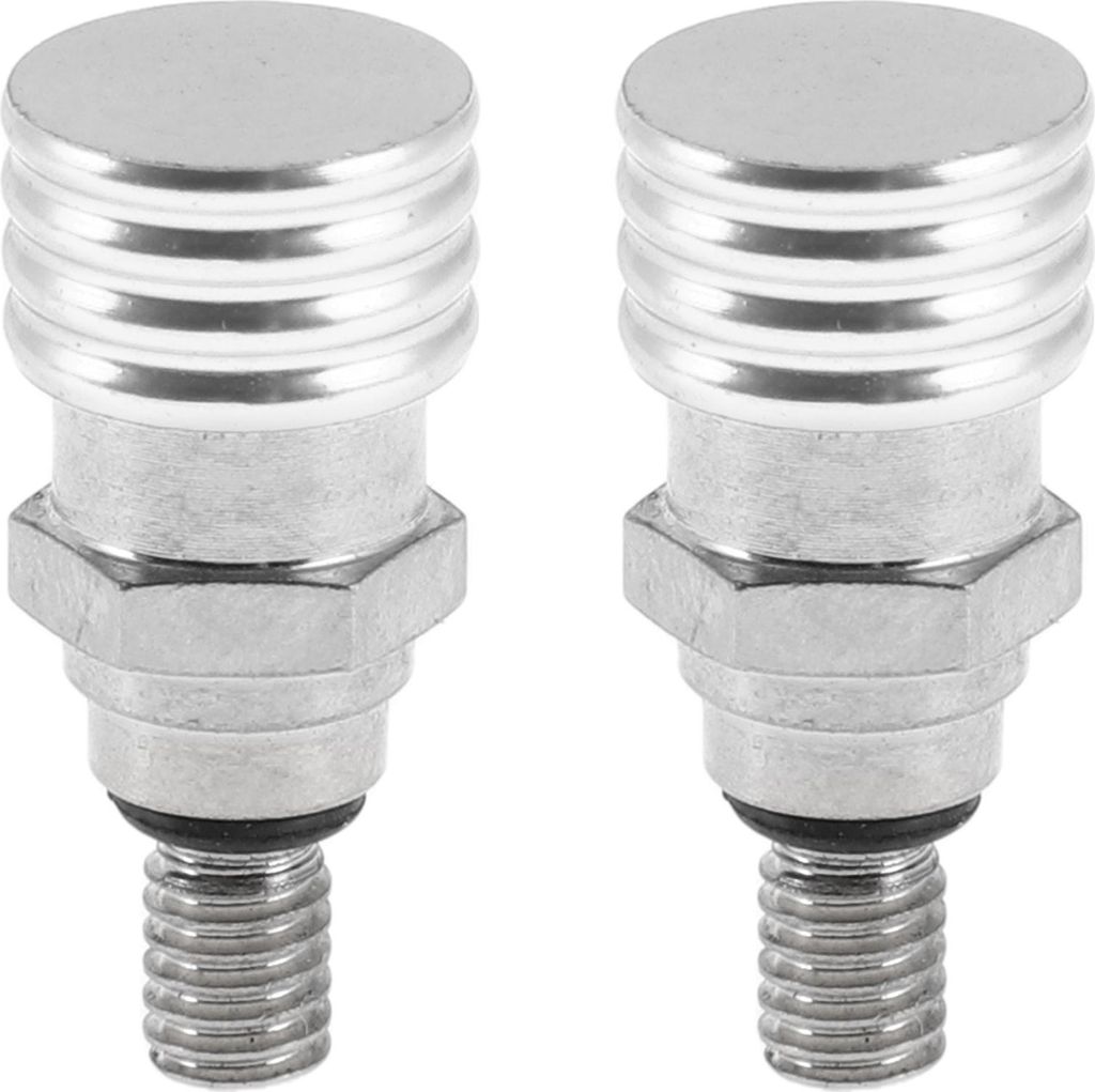 2 Stk M4x0,7 Universal Motorrad Schraube - Dirt Bike Motocross Gabel Luftentlüftungsventil - Metall Silber Ton