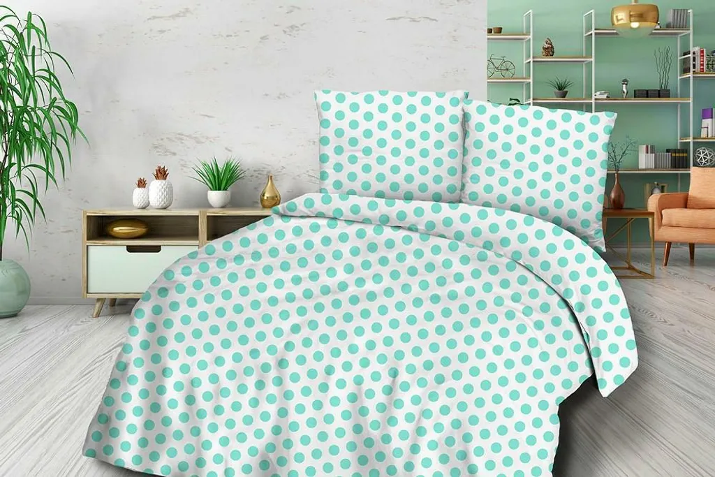 Housse de couette Darymex Satin 220x200 Satynlove 1473/1 blanc menthe