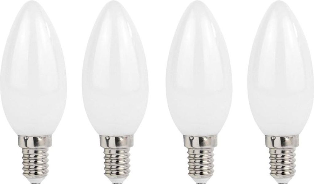 4 x I-Glow LED Filament Kerzen 4W = 40W E14 matt 470lm warmweiß 2700K