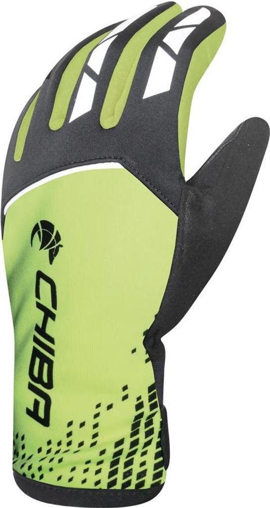 CHIBA 2nd Skin - wasserdichte Radhandschuhe neongelb 3XL, Touchfinger, Softsh...