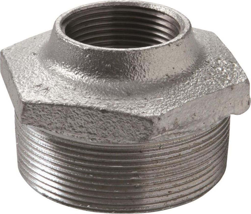 Atusa Temperguss Reduziernippel Nr. 241 verzinkt, 2" x 11/4"