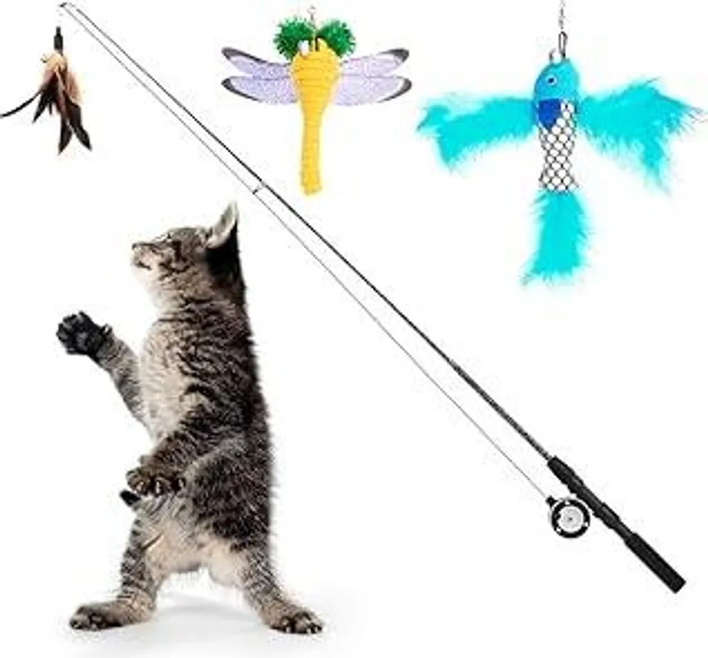 Canna da Pesca Interattiva Pawaboo: Lusso e Divertimento per il tuo Gatto