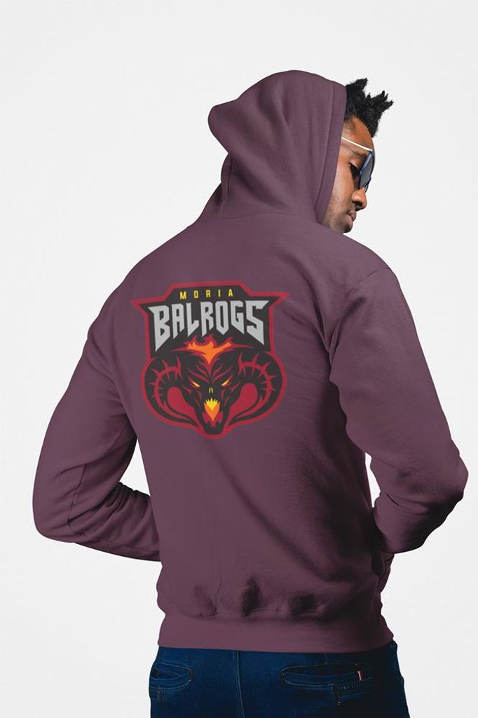D&B Uni Hoodie ZIPMO00102 Balrogs Braun-Größe L