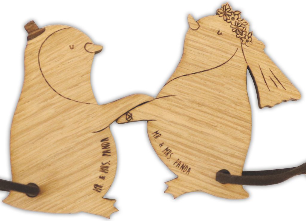 Mr. & Mrs. Panda Partner Schlüsselanhänger Pinguin Hochzeit - Geschenk, Partner-Schlüsselanhänger, Paar-Schlüsselanhänger, Paar, Freund, Freu...