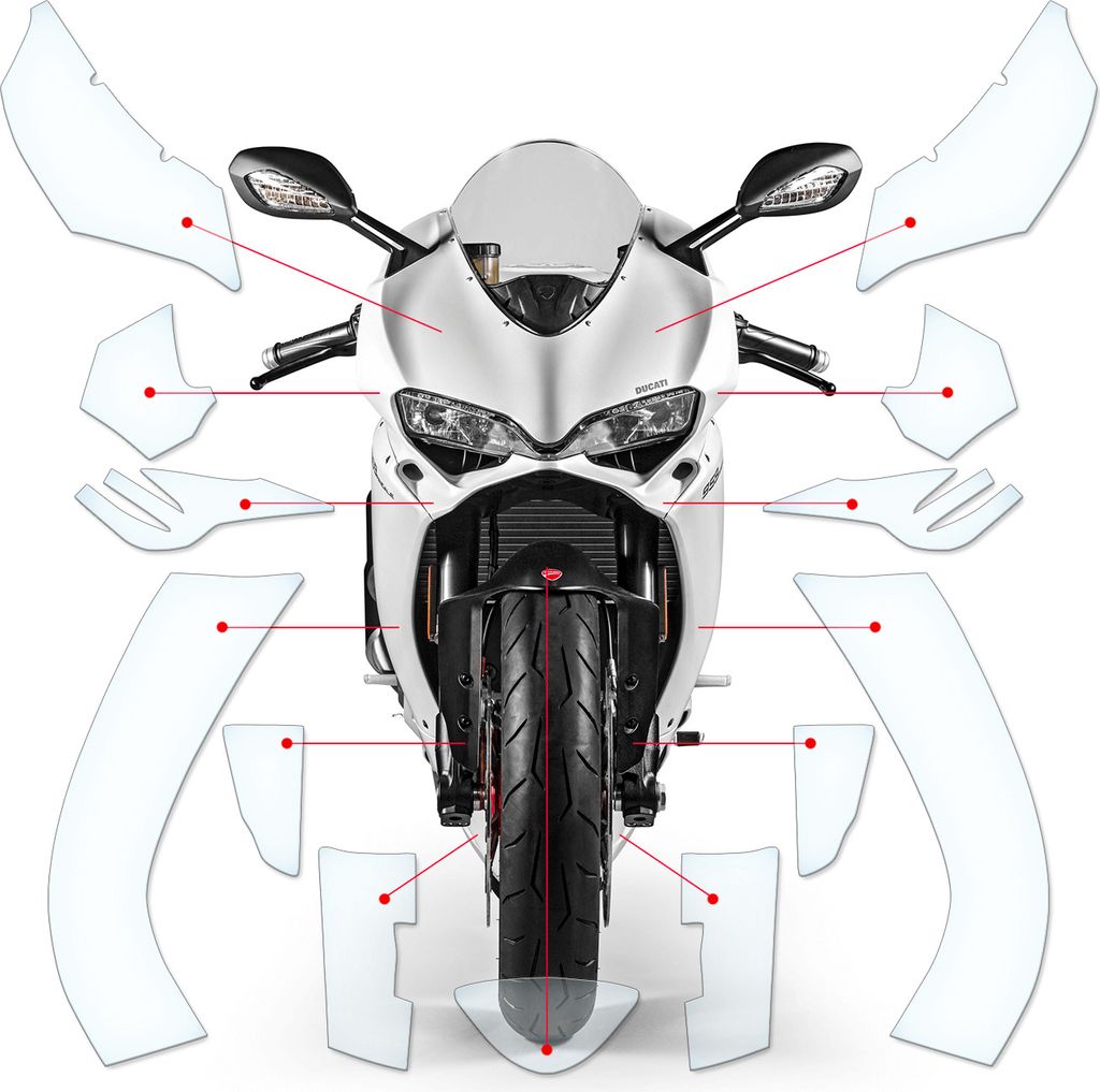 Lackschutzfolie Steinschlagschutz passend für Ducati Panigale 959 2016-2017