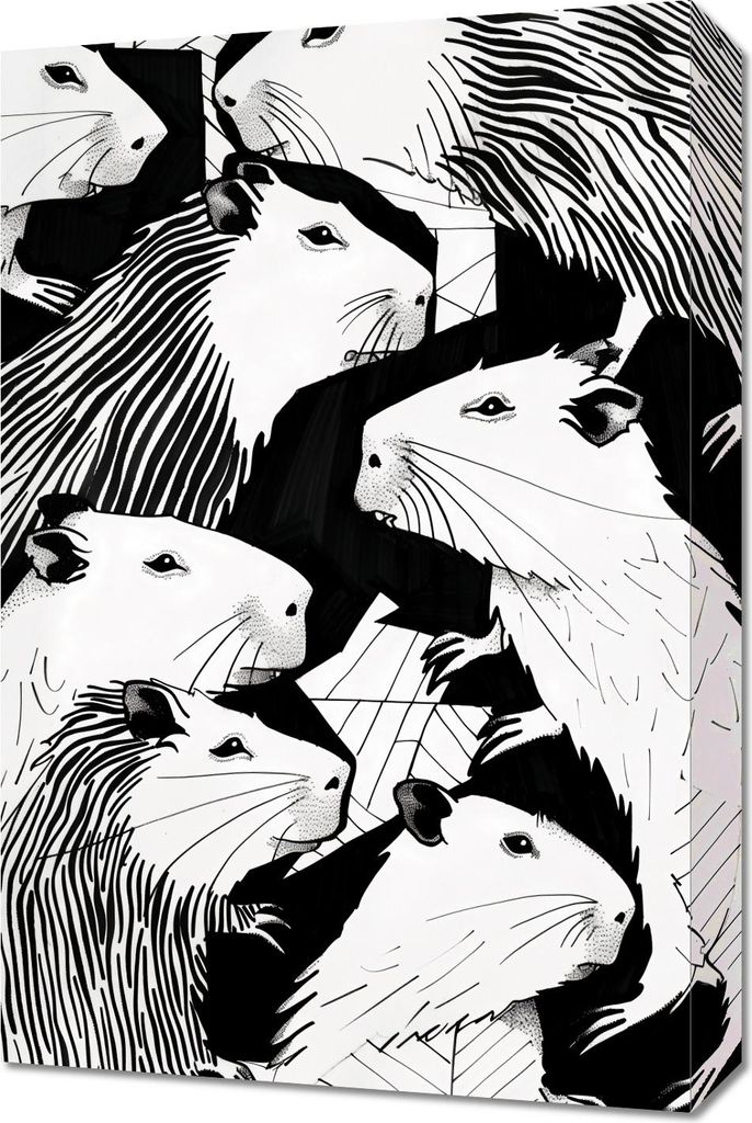 Bild 40x60cm Plaudernde Murmeltiere