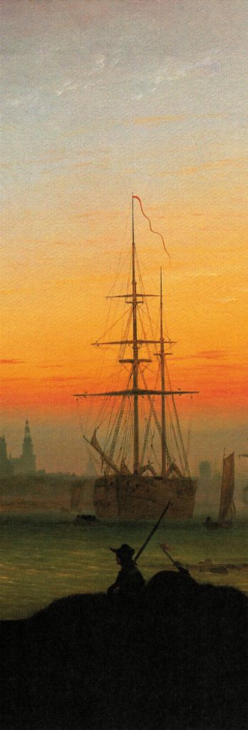 Caspar David Friedrich Kunstdruck Bild - Greifswalder Hafen, 1815-1816 (91 x 30 cm)