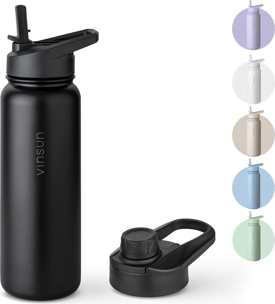 Trink Flasche Edelstahl 750ml Thermoflasche Sport Gym Produktbild 
