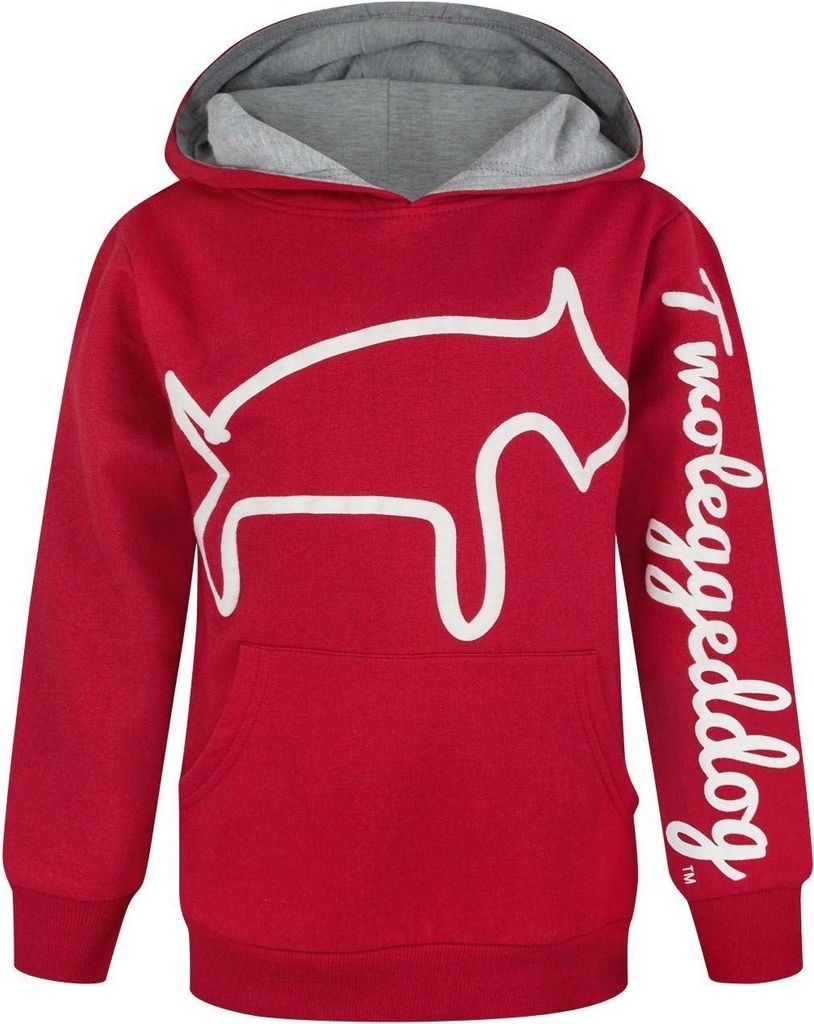 Two Legged Dog - Kapuzenpullover für Kinder NS8041 (128) (Rot)