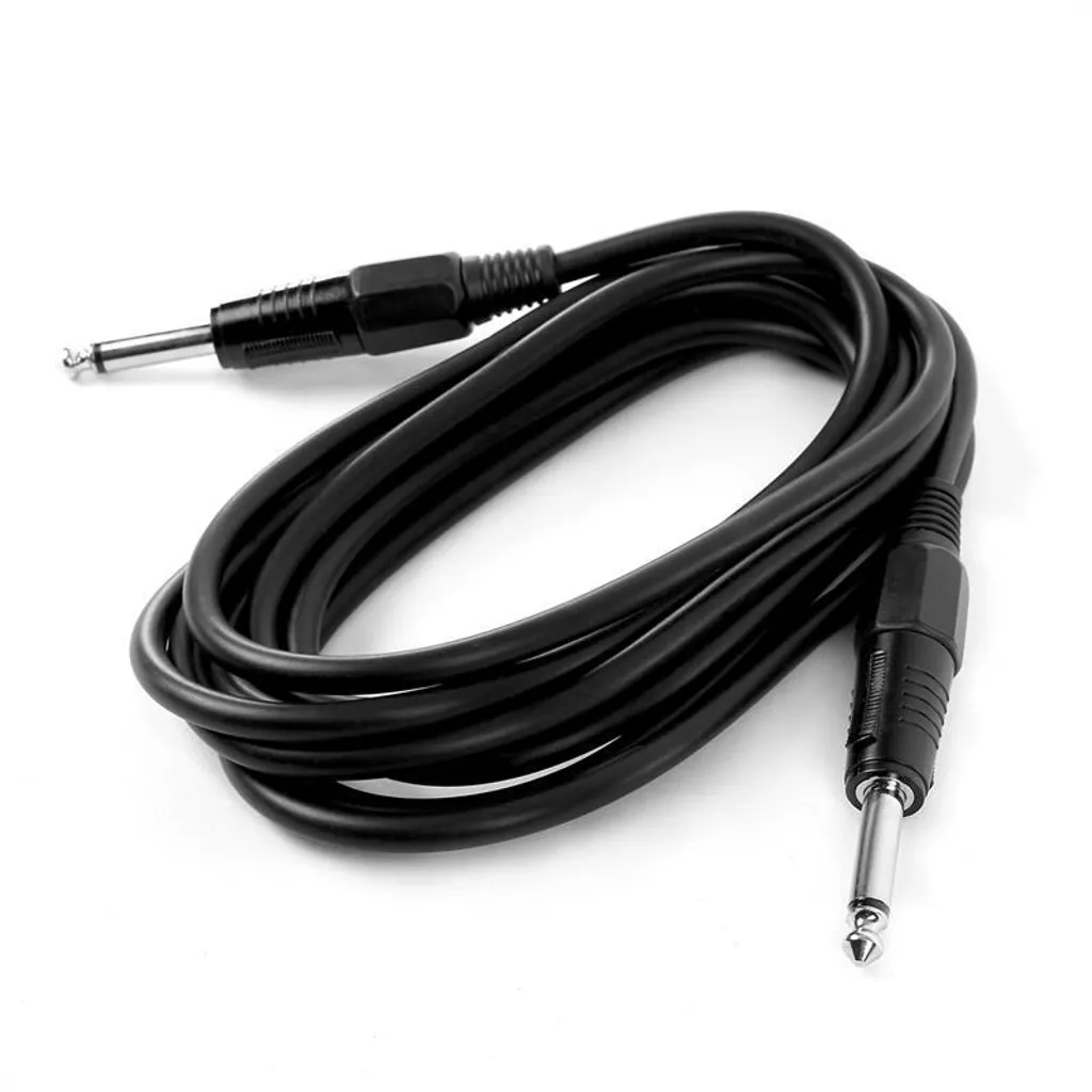 3 Câbles jack mono 6,35mm FrontStage 3 mètres avec blindage renforcé pro