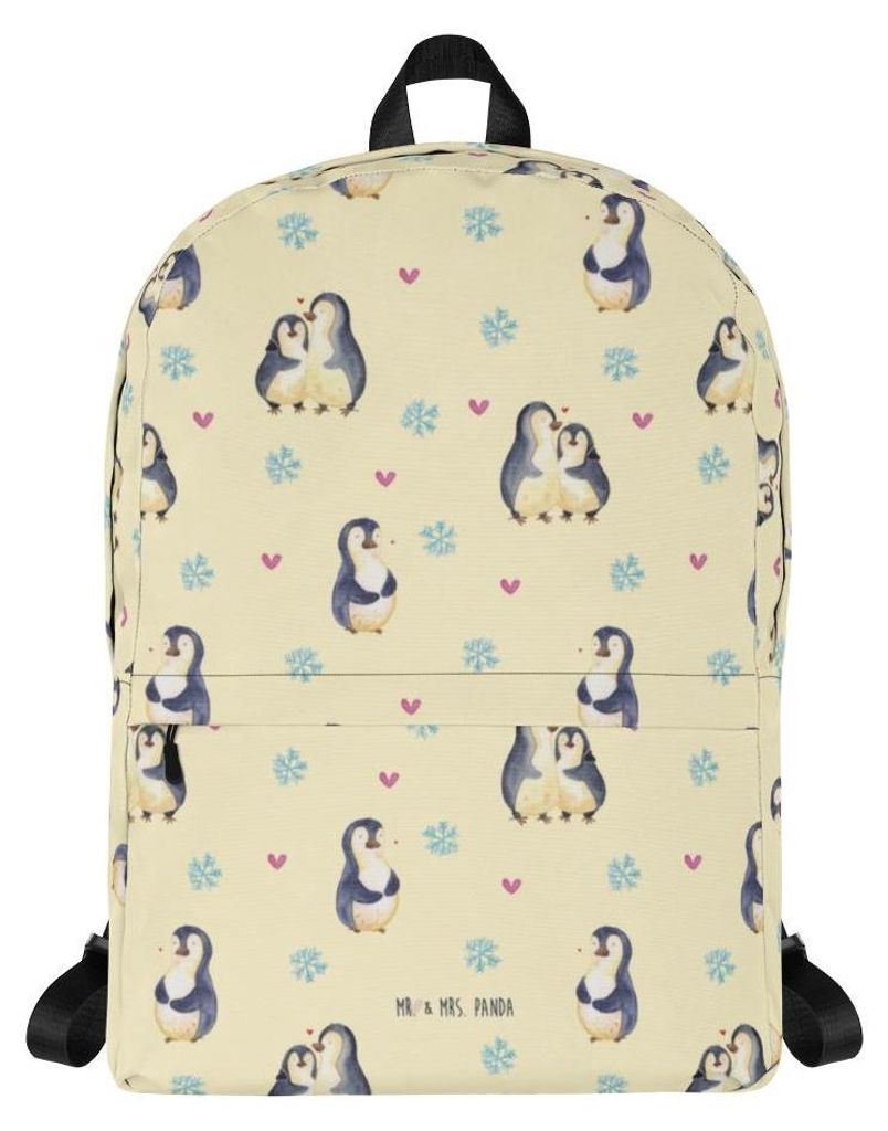 Mr. & Mrs. Panda Rucksack Pinguin umarmen - Gelb - Geschenk, Liebe, Hochzeitsgeschenk, Umarmung Verliebt, Verknallt, Business-Rucksack, Unirucksack...