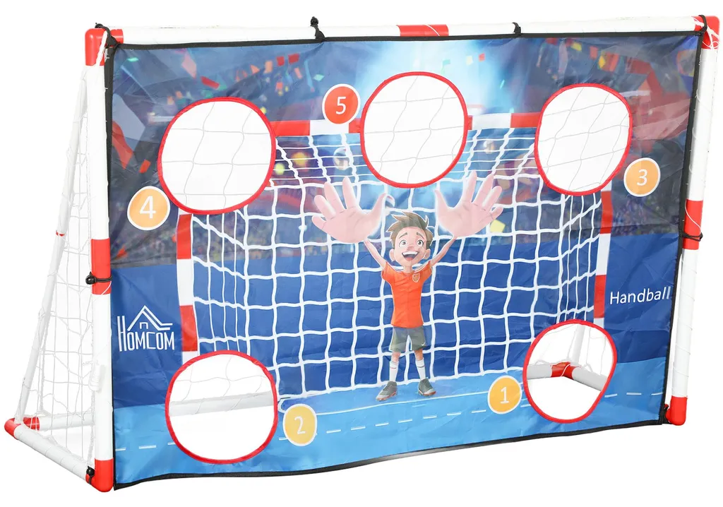 Mini cage de hand 162 cm avec 5 cibles d'entraînement et pompe incluse