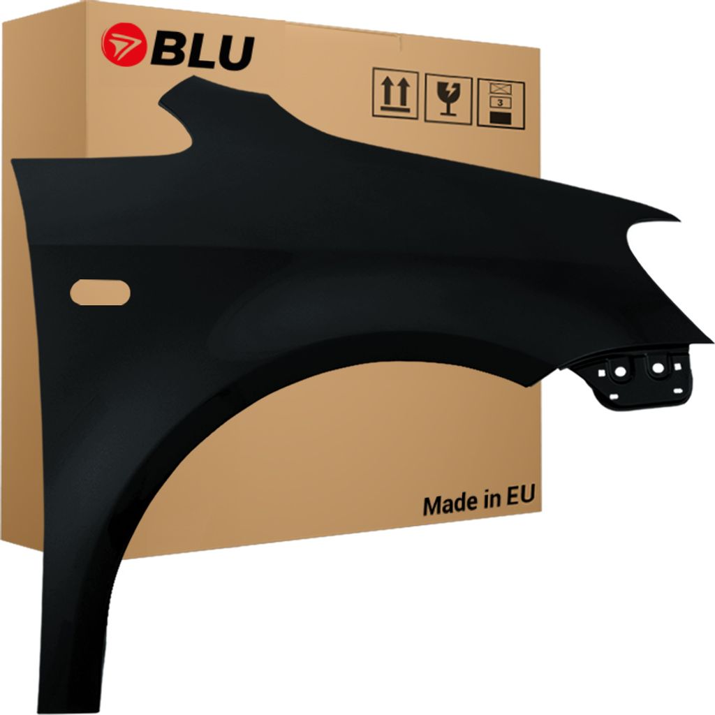 BLU Kotflügel Passend für VW Volkswagen Caddy Lift III 3 2K LC9Z Rechts Schawrz TiefSchwarz | 2010-2015 | Vorderseite Vorne | Lackiert | Einbaufe...