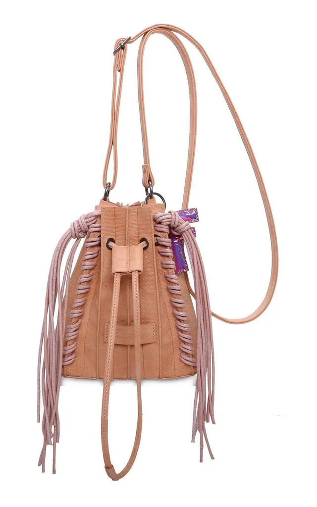 Sac Crossbody Abricot Gipsy Shade en Simili Cuir Souple Peach Party Neuf